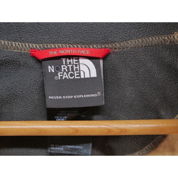 The North Face Wool Blend Full Zip Long-Sleeve Sweater Large Beige - Picture 4 of 9